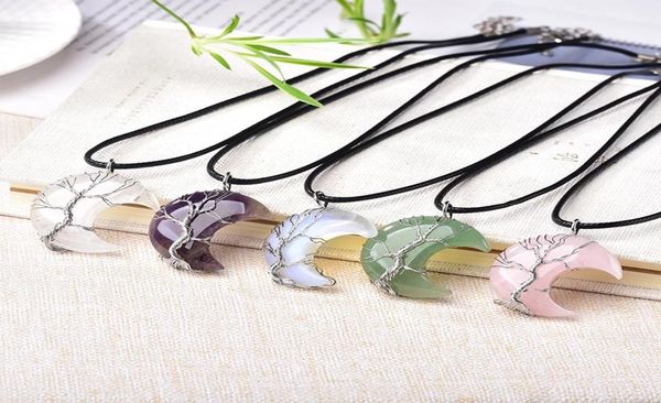 natural crystal pendant tree of life moon shape reiki polished mineral jewelry healing stone for men women jewelry gift6941525, Silver
natural crystal pendant tree of life moon shape reiki polished mineral jewelry healing stone for men women jewelry gift6941525, Silver