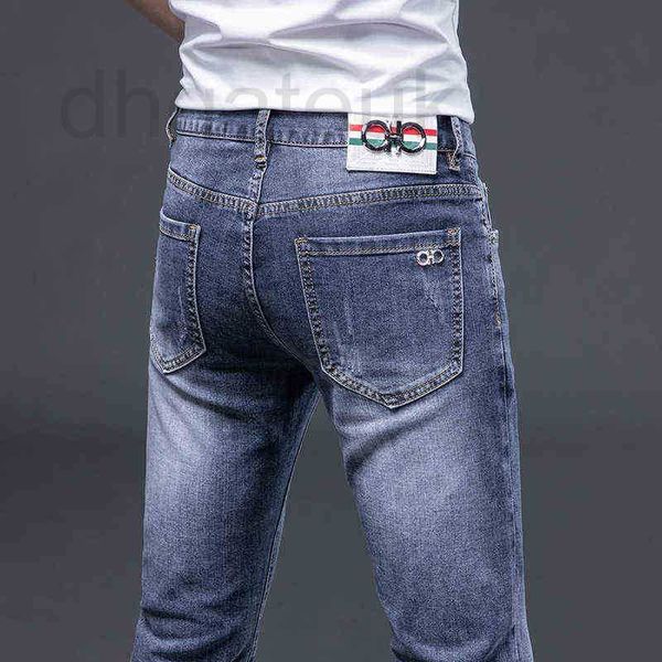 men's jeans designer spring summer fashion brand clothes slim fit small feet elastic simple quality long pants b5g4, Blue
men's jeans designer spring summer fashion brand clothes slim fit small feet elastic simple quality long pants b5g4, Blue