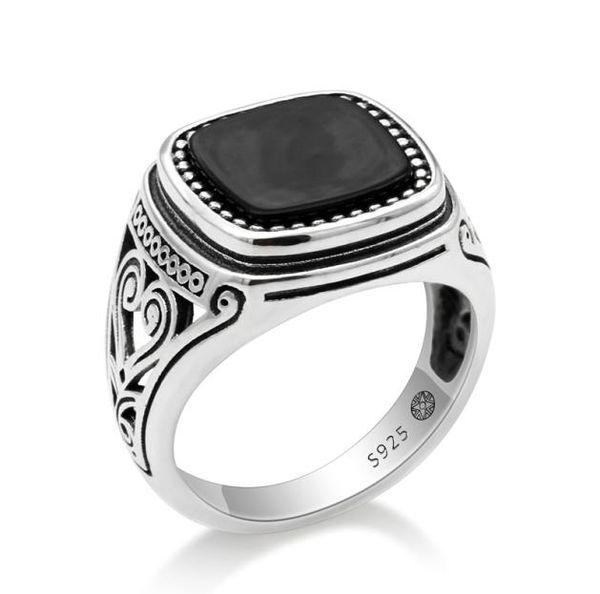 925 sterling silver men ring with suqare natural black stone carved design thai silver ring for women men turkish jewelry9286685, Golden;silver
925 sterling silver men ring with suqare natural black stone carved design thai silver ring for women men turkish jewelry9286685, Golden;silver