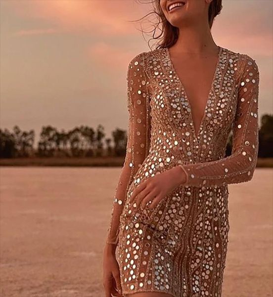 2022 spring new deep v long sleeve sequin dress cross border dress4531378, White;black
2022 spring new deep v long sleeve sequin dress cross border dress4531378, White;black
