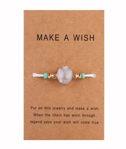 natural druzy resin stone bead bracelet with make a wish card red blue string adjustable woven bracelets for men women wish jewelr3216986, Golden;silver
natural druzy resin stone bead bracelet with make a wish card red blue string adjustable woven bracelets for men women wish jewelr3216986, Golden;silver