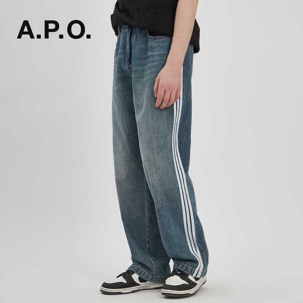 designer jeans apo men's wear | straight denim american washed old loose fitting men's trendy three bar striped wide leg pants, Blue
designer jeans apo men's wear | straight denim american washed old loose fitting men's trendy three bar striped wide leg pants, Blue