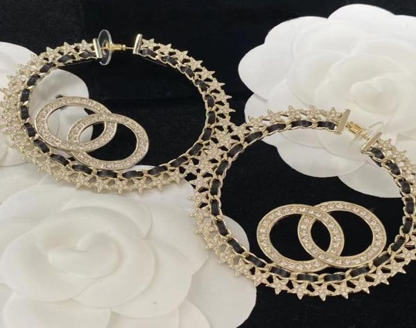 gold large hoop earrings full rhinestone inlaid logo and stars personality hollow interspersed with leather mature style luxur1585834, Golden;silver
gold large hoop earrings full rhinestone inlaid logo and stars personality hollow interspersed with leather mature style luxur1585834, Golden;silver