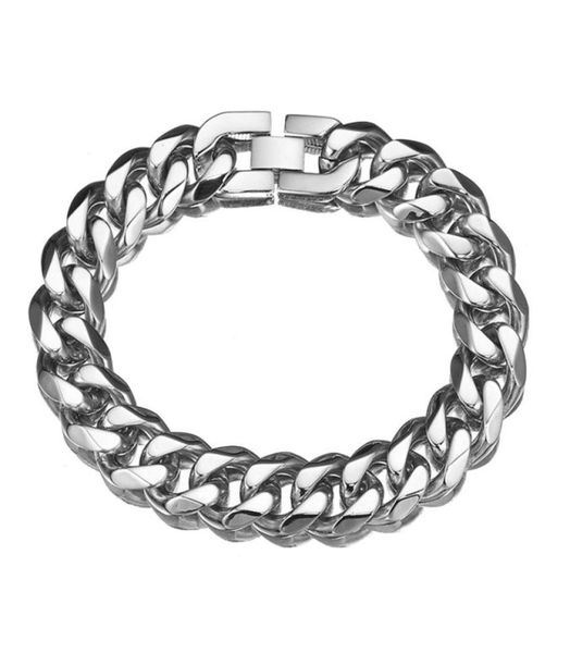 15mm bracelet for men women curb cuban link chain stainless steel mens womens bracelets chains fashion jewelry6214923, Silver
15mm bracelet for men women curb cuban link chain stainless steel mens womens bracelets chains fashion jewelry6214923, Silver