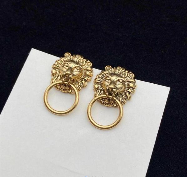 retro designer lion head charm earrings stud luxury brand earring have stamp for women lady party wedding lovers gift jewelry with3567101, Golden;silver
retro designer lion head charm earrings stud luxury brand earring have stamp for women lady party wedding lovers gift jewelry with3567101, Golden;silver