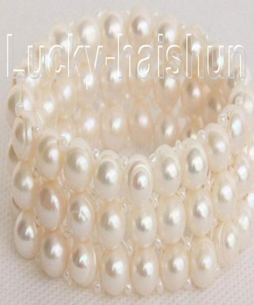 genuine fine 100 natural 3row white multicolor pearl braclet size stretch5481880, Black
genuine fine 100 natural 3row white multicolor pearl braclet size stretch5481880, Black