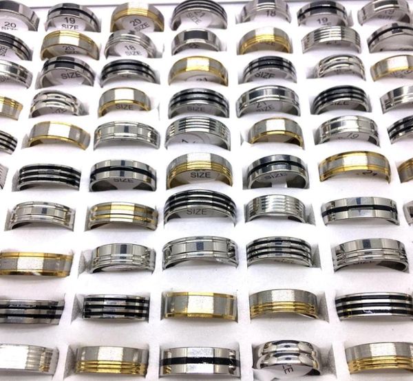 whole 50pcs mens womens band rings mixed styles striped pattern stainless steel ring fashion jewelry party gifts silver gold b4019078
whole 50pcs mens womens band rings mixed styles striped pattern stainless steel ring fashion jewelry party gifts silver gold b4019078