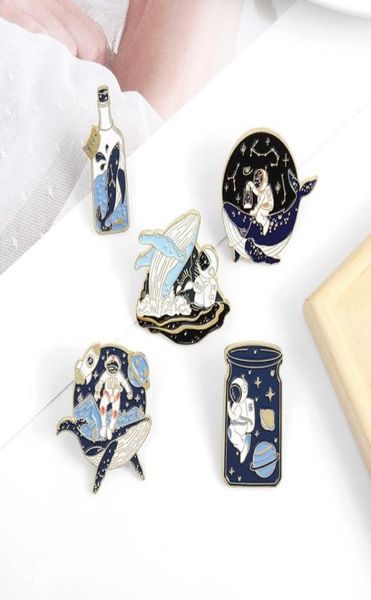 blue series enamel pins creative cartoon cute astronaut whale drifting bottle starry brooches fashion lapel backpack jewelry gifts2898864, Gray
blue series enamel pins creative cartoon cute astronaut whale drifting bottle starry brooches fashion lapel backpack jewelry gifts2898864, Gray