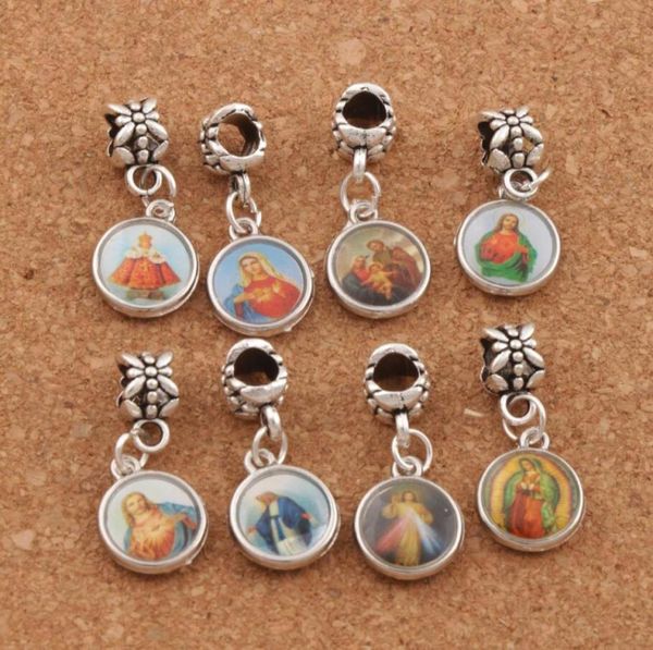 100pcslot enamel catholic religious church medals saints charm beads antique silver fit european bracelets b1706 264x1145mm6132730, Black
100pcslot enamel catholic religious church medals saints charm beads antique silver fit european bracelets b1706 264x1145mm6132730, Black