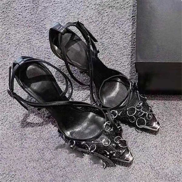 sandals black mesh women metal toe high heels circle decor summer sandal straps dress shoes woman sandalias mujer 230417
sandals black mesh women metal toe high heels circle decor summer sandal straps dress shoes woman sandalias mujer 230417