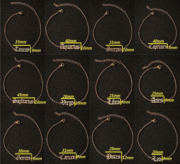 new stainless steel elegant star zodiac sign 12 constellations bracelet old english letter pendants chain bracelet jewelry birthda7646265, Black
new stainless steel elegant star zodiac sign 12 constellations bracelet old english letter pendants chain bracelet jewelry birthda7646265, Black