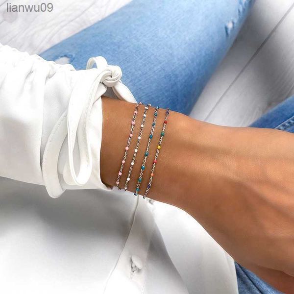 2021 romantic bead chain bracelet women handmade fashion multicolor stainless steel chain bracelet for women jewelry gift l230704, Black
2021 romantic bead chain bracelet women handmade fashion multicolor stainless steel chain bracelet for women jewelry gift l230704, Black