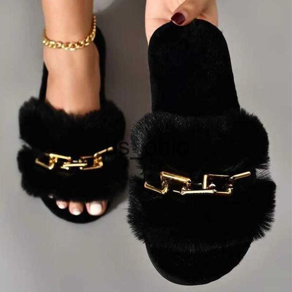slippers fashion chain design women home slippers solid color open toe indoor 2022 winter flat nonslip leisure interior female shoes j230712, Black
slippers fashion chain design women home slippers solid color open toe indoor 2022 winter flat nonslip leisure interior female shoes j230712, Black