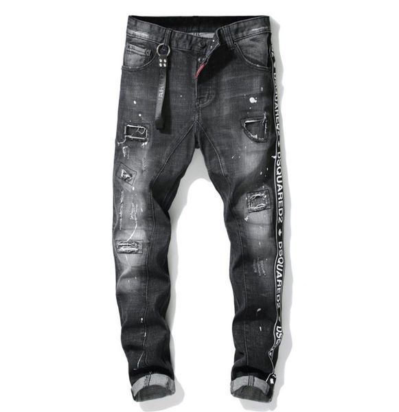 2020 mens badge rips stretch black jeans fashion designer slim fit washed motocycle denim pants panelled hip hop trousers5589152, Blue
2020 mens badge rips stretch black jeans fashion designer slim fit washed motocycle denim pants panelled hip hop trousers5589152, Blue
