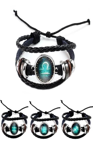 12 constellation bracelet for vintage silver color black braided adjustable multilayer leather bracelets christmas gift fas5338239, Golden;silver
12 constellation bracelet for vintage silver color black braided adjustable multilayer leather bracelets christmas gift fas5338239, Golden;silver