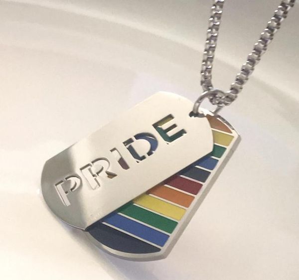 one set pride rainbow dog tags pendant necklaces charms stainless steel jewelrygay and lesbian gifts 3mm 24 inch dhib6232005, Silver
one set pride rainbow dog tags pendant necklaces charms stainless steel jewelrygay and lesbian gifts 3mm 24 inch dhib6232005, Silver