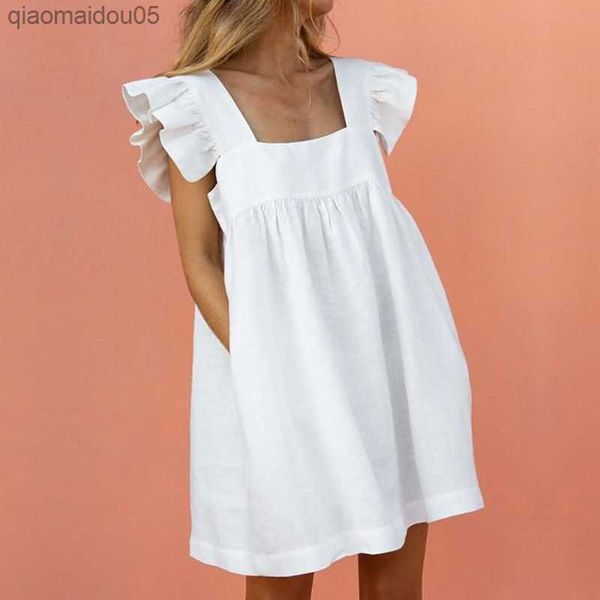 women's dresses summer ruffled mini dress casual loose square collar pocket beach dresses fashion maternity clothes vestidos l230712, White
women's dresses summer ruffled mini dress casual loose square collar pocket beach dresses fashion maternity clothes vestidos l230712, White