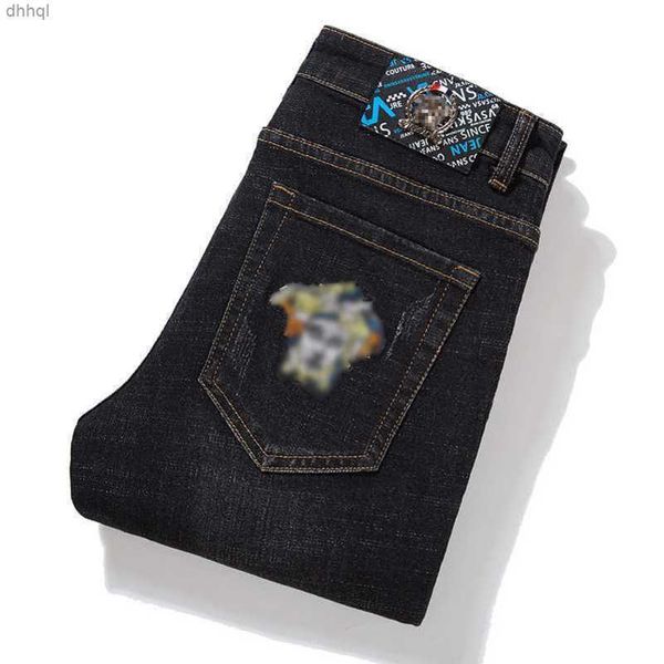 designer jeans men's jeans fashion brand casual elastic embroidery black slim fit small straight leg pants fashion men's pants, Blue
designer jeans men's jeans fashion brand casual elastic embroidery black slim fit small straight leg pants fashion men's pants, Blue