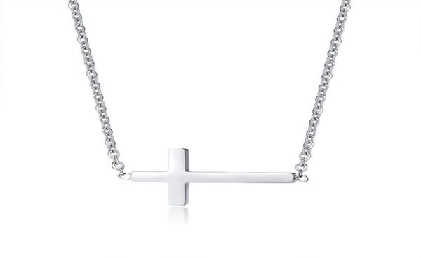 women stainless steel petite sideways horizontal cross pendant necklace4341995, Silver
women stainless steel petite sideways horizontal cross pendant necklace4341995, Silver