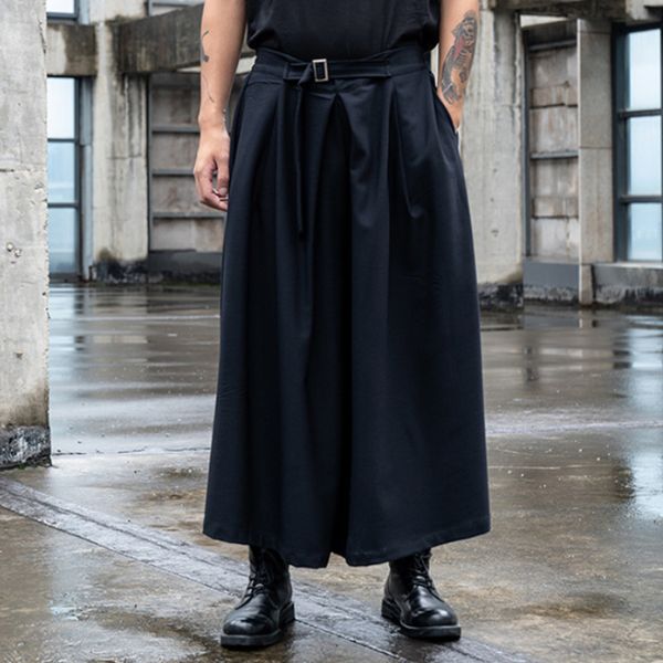 men's pants culottes spring and autumn fashion lovers with the same performance clothing loose skirt 230711, Black
men's pants culottes spring and autumn fashion lovers with the same performance clothing loose skirt 230711, Black