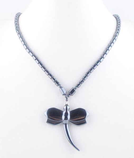 black non magnetic natural hematite stone beads healing dragonfly pendant necklace jewelry f30999733691, Silver
black non magnetic natural hematite stone beads healing dragonfly pendant necklace jewelry f30999733691, Silver