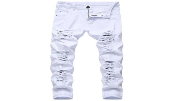 men039s jeans denim trousers fashion designer brand white straight hole ripped pants made old4489113, Blue
men039s jeans denim trousers fashion designer brand white straight hole ripped pants made old4489113, Blue