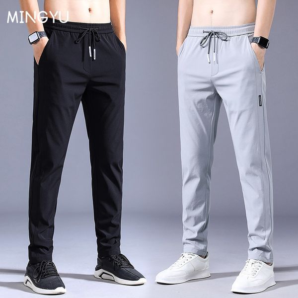 men's pants summer casual thin soft elasticity laceup waist solid color pocket applique korea grey black work trousers male 38 230711
men's pants summer casual thin soft elasticity laceup waist solid color pocket applique korea grey black work trousers male 38 230711