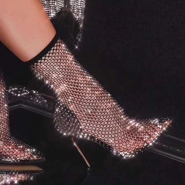boot summer shoes ladies ankle high heels female air mesh fishnet sandals hollow crystal breathable 230711, Black
boot summer shoes ladies ankle high heels female air mesh fishnet sandals hollow crystal breathable 230711, Black