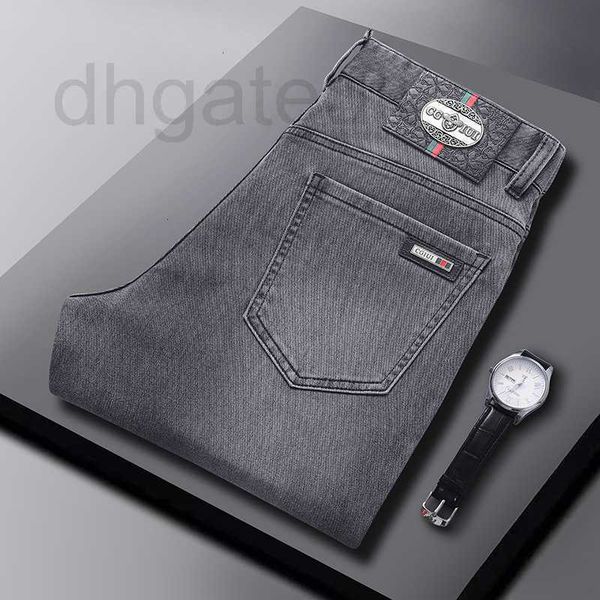 men's jeans designer spring summer busin premium smoky grey light luxury fashion high-end slim small straight pants 94su, Blue
men's jeans designer spring summer busin premium smoky grey light luxury fashion high-end slim small straight pants 94su, Blue