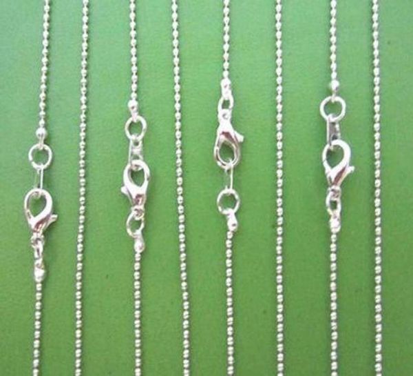 50pcslot 20inch ball necklace chain beads chains with lobster clasp 15mm4222698, Silver
50pcslot 20inch ball necklace chain beads chains with lobster clasp 15mm4222698, Silver