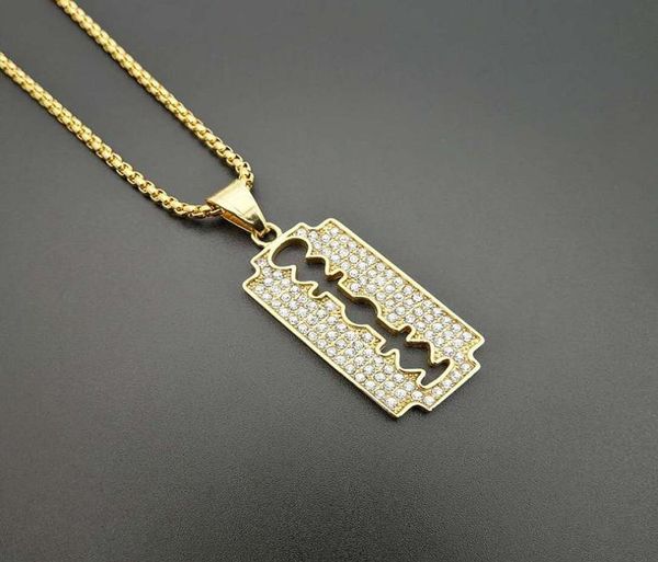 hip hop blade pendant necklace for men gold color stainless steel razor necklaces male iced out bling fashion jewelry9386480, Silver
hip hop blade pendant necklace for men gold color stainless steel razor necklaces male iced out bling fashion jewelry9386480, Silver