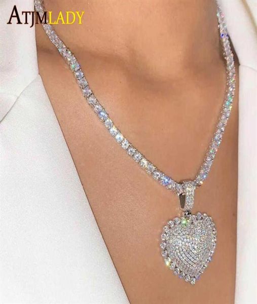iced out bling 5a cubic zircon cz lovely heart pendant necklace hip hop women 5mm tennis chain choker jewelry 210621296y1895419, Silver
iced out bling 5a cubic zircon cz lovely heart pendant necklace hip hop women 5mm tennis chain choker jewelry 210621296y1895419, Silver