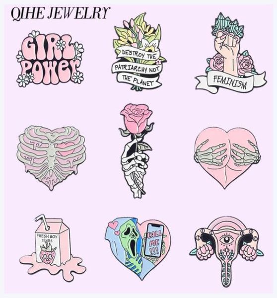 pink heart enamel pins rose custom feminism girl power love brooch skull lapel badges milk skeleton women hat punk jewelry gift7685301, Gray
pink heart enamel pins rose custom feminism girl power love brooch skull lapel badges milk skeleton women hat punk jewelry gift7685301, Gray
