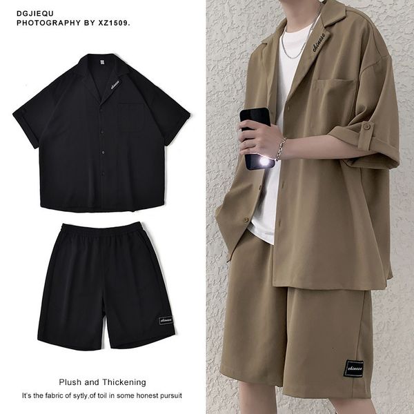 men s tracksuits summer vintage short sleeved pockets shirt shorts pants suit for men oversized clothing man set black 2 piece set 230711, Gray
men s tracksuits summer vintage short sleeved pockets shirt shorts pants suit for men oversized clothing man set black 2 piece set 230711, Gray