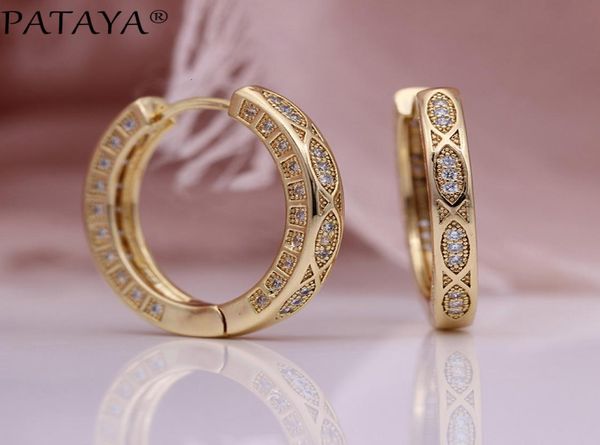 pataya new 585 rose gold circle drop earrings women wedding jewelry white round natural zircon luxury fashion retro grid 2784521, Golden
pataya new 585 rose gold circle drop earrings women wedding jewelry white round natural zircon luxury fashion retro grid 2784521, Golden
