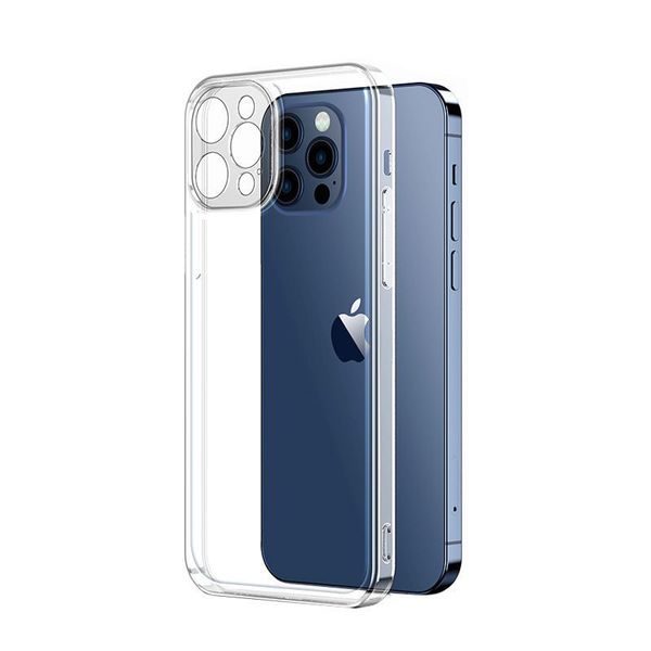 

High end luxury shockproof phone case for the new iPhone 14, 13, 12, 11 Pro Max x XR XS, 7, 8 Plus, transparent hard case with silicone bumper rear cover, Thin hole non airbag tpu transparent