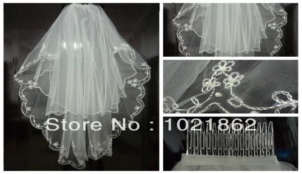 2t white bridal veils elbow beaded edge embroidery pearls ivory wedding veil with comb two layer3419263, Black
2t white bridal veils elbow beaded edge embroidery pearls ivory wedding veil with comb two layer3419263, Black