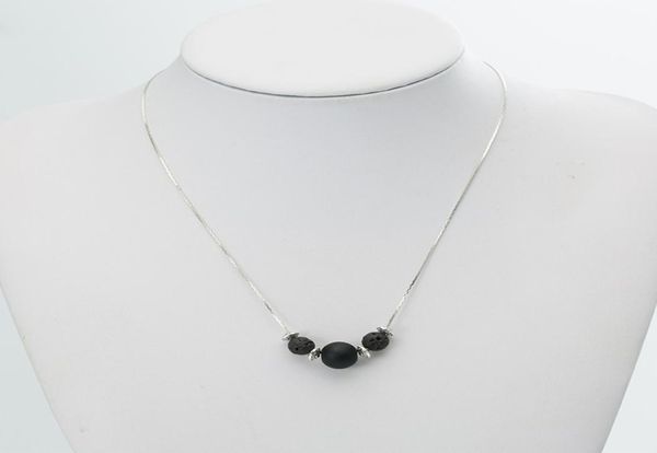 8mm black lava silvery necklace aromatherapy essential oil perfume diffuser natural stone necklace jewelry women4184418, Silver
8mm black lava silvery necklace aromatherapy essential oil perfume diffuser natural stone necklace jewelry women4184418, Silver