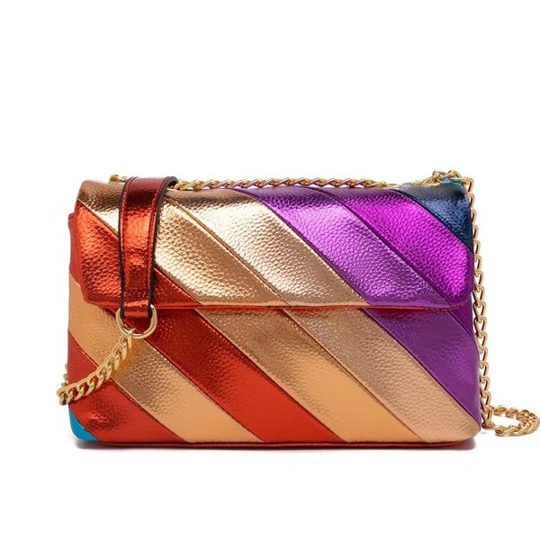 designer bag women's metallic chain color splicing shoulder bag ladies fashion large capacity messenger square pu handbag
designer bag women's metallic chain color splicing shoulder bag ladies fashion large capacity messenger square pu handbag