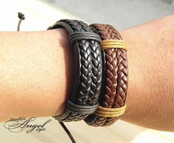 double genuine leather wrap braided bracelets wide punk bangle hemp wristband fashion men women handmade new whole 12pcs3553304, Golden;silver
double genuine leather wrap braided bracelets wide punk bangle hemp wristband fashion men women handmade new whole 12pcs3553304, Golden;silver
