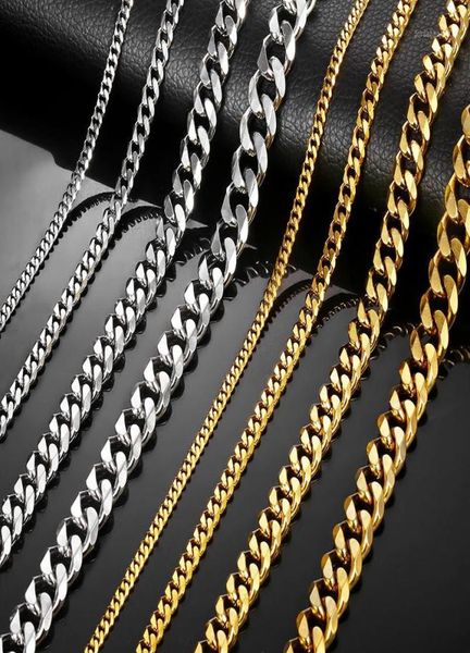 necklaces for men women silver black gold stainless steel curb cuban chains mens necklace whole jewelry 357911mm lknm0817977670
necklaces for men women silver black gold stainless steel curb cuban chains mens necklace whole jewelry 357911mm lknm0817977670