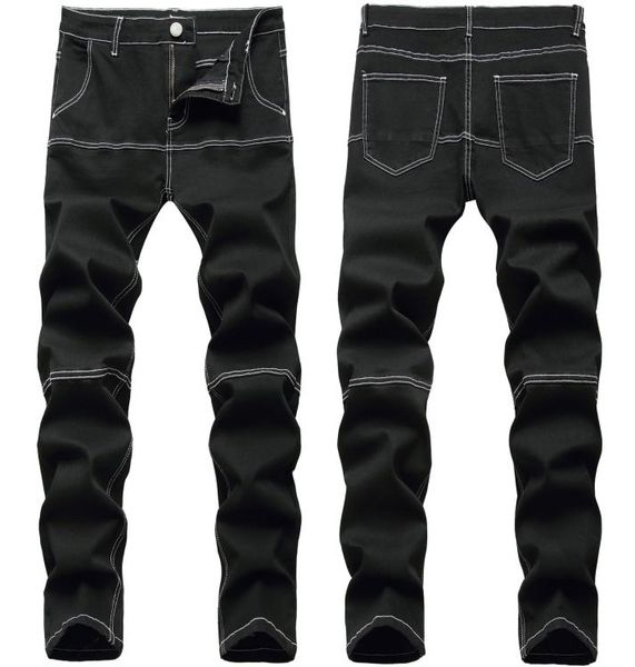 men039s jeans man black slim stretch denim spliced patchwork contrast color pants streetwear trousers fashion clothing4521343, Blue
men039s jeans man black slim stretch denim spliced patchwork contrast color pants streetwear trousers fashion clothing4521343, Blue
