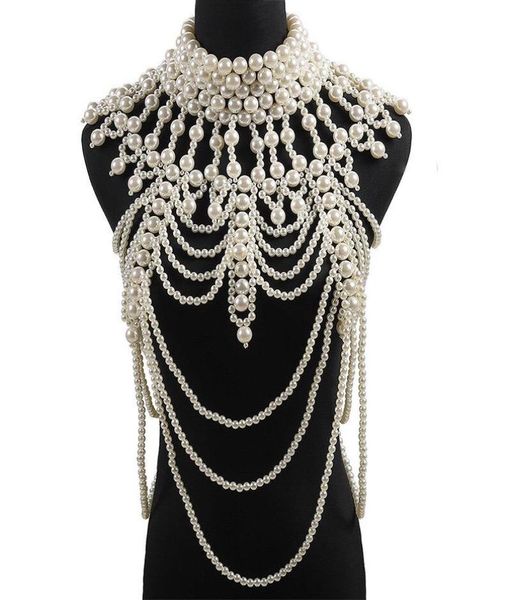retro advanced pearls crystal body jewelry chain sexyhandmade beaded women bridal wedding dress large necklace jewelry accessor8553038, Silver
retro advanced pearls crystal body jewelry chain sexyhandmade beaded women bridal wedding dress large necklace jewelry accessor8553038, Silver