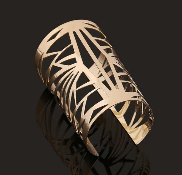 european new fashion style gold plated alloy opened cuff hollow out bangle bracelets for women jewelry4871318, Black
european new fashion style gold plated alloy opened cuff hollow out bangle bracelets for women jewelry4871318, Black