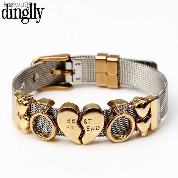 dinglly twotone stainless steel mesh bracelets for women men golden love heart beaded 10mm ribbon mesh bracelet bangle gifts l230704, Black
dinglly twotone stainless steel mesh bracelets for women men golden love heart beaded 10mm ribbon mesh bracelet bangle gifts l230704, Black