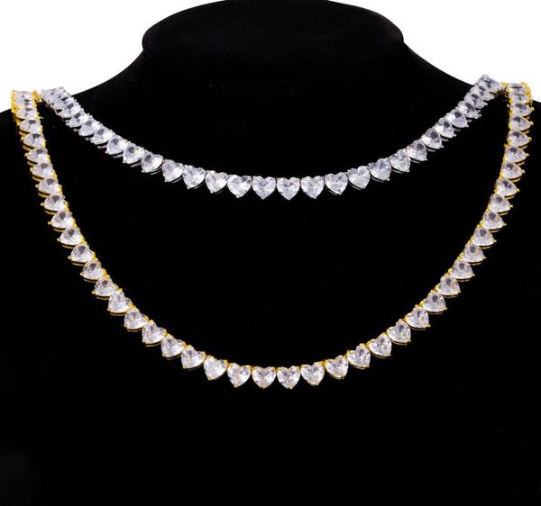 7mm 1624inch gold plated bling cz heart tennis chain necklaces for men women chain fashion jewelry3520931, Silver
7mm 1624inch gold plated bling cz heart tennis chain necklaces for men women chain fashion jewelry3520931, Silver