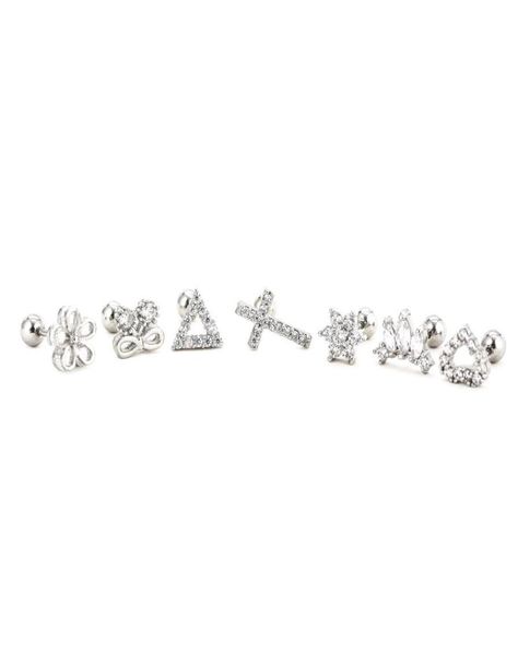 crystal zircon ear stud 08mm clear cz cartilage cross flower star heart earring for women stainless steel small ear piercing jewe7496822, Golden;silver
crystal zircon ear stud 08mm clear cz cartilage cross flower star heart earring for women stainless steel small ear piercing jewe7496822, Golden;silver