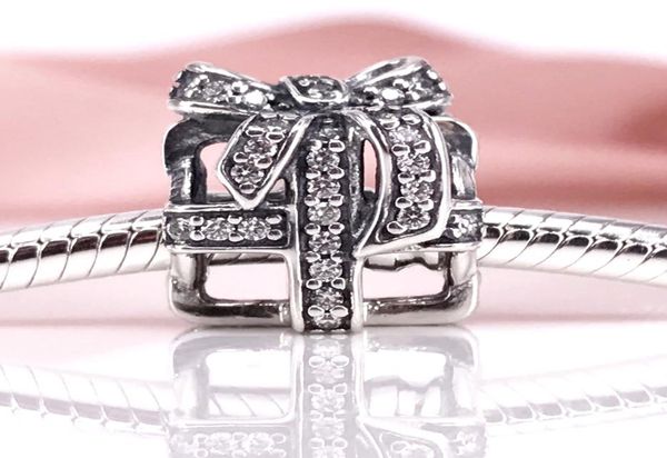 authentic 925 sterling silver all wrapped up clear cz charm fit diy pandora bracelet and necklace 791766cz4313810, Black
authentic 925 sterling silver all wrapped up clear cz charm fit diy pandora bracelet and necklace 791766cz4313810, Black