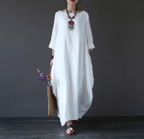 2018 summer plus size long sleeve dresses for women 3xl 4xl 5xl loose cotton linen dress white boho shirt dress long maxi robe6694108, White;black
2018 summer plus size long sleeve dresses for women 3xl 4xl 5xl loose cotton linen dress white boho shirt dress long maxi robe6694108, White;black