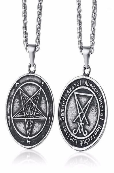 assorted style satanic jewelry lucifer pentagram baphomet amulet goat satan wiccan satanism pendant necklace stainless steel28236565371, Silver
assorted style satanic jewelry lucifer pentagram baphomet amulet goat satan wiccan satanism pendant necklace stainless steel28236565371, Silver
